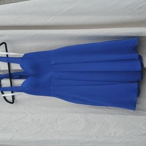 Azazie Elora Royal Blue Halter Top Dress Size S NEW Bridesmaid Party